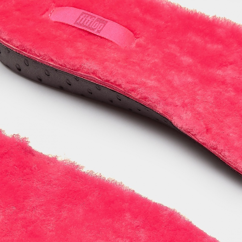 Women's Fitflop Chrissie Shearling Slippers Insoles Pink | ZA-64RIFPKCE