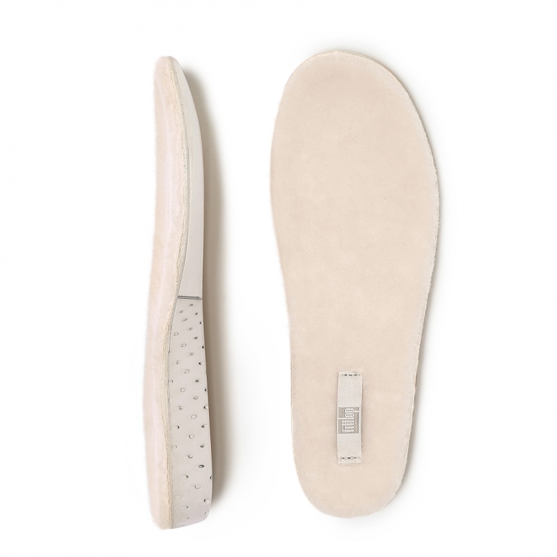 Women's Fitflop Chrissie Shearling Slippers Insoles White | ZA-18FWUZSGL