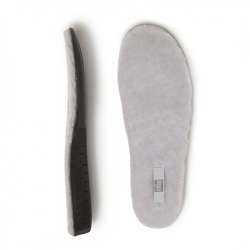 Women's Fitflop Chrissie Shearling Slippers Insoles Grey | ZA-51VIBHEYU