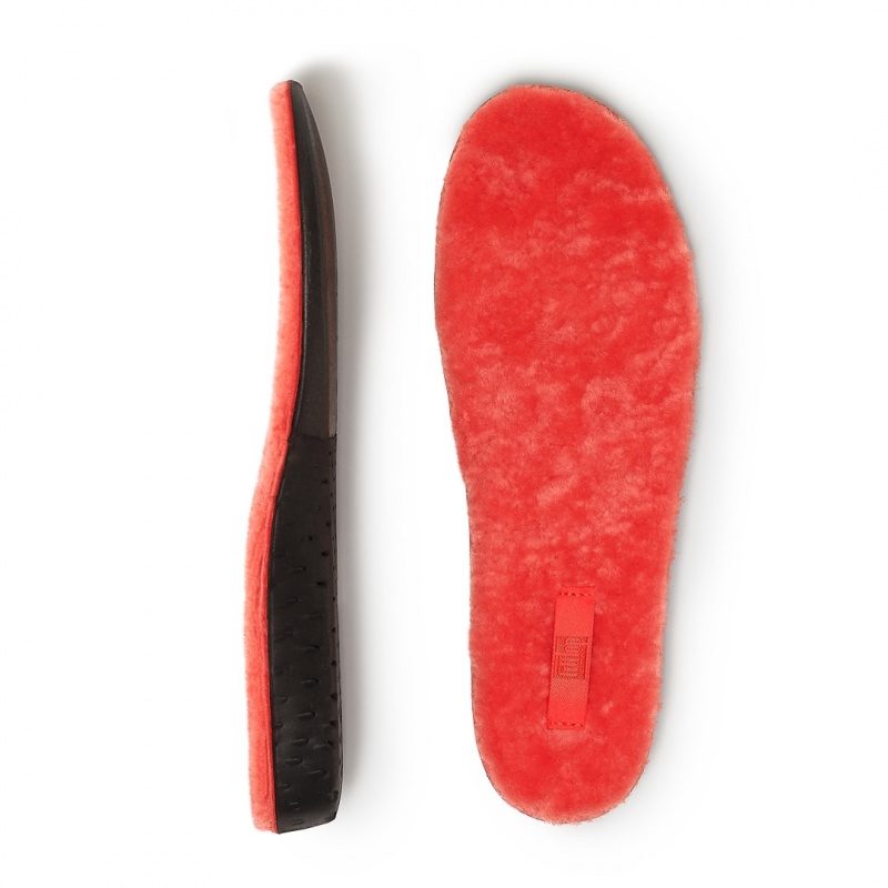 Women's Fitflop Chrissie Shearling Slippers Insoles Orange | ZA-84KPNQHYG