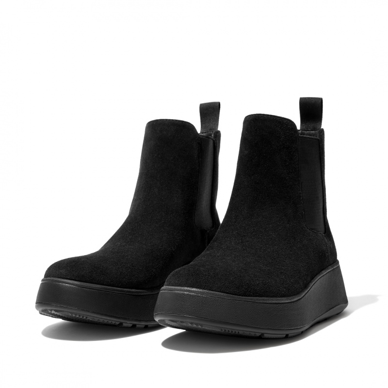 Women's Fitflop F-Mode Chelsea Boots Black | ZA-94PCAFDUL