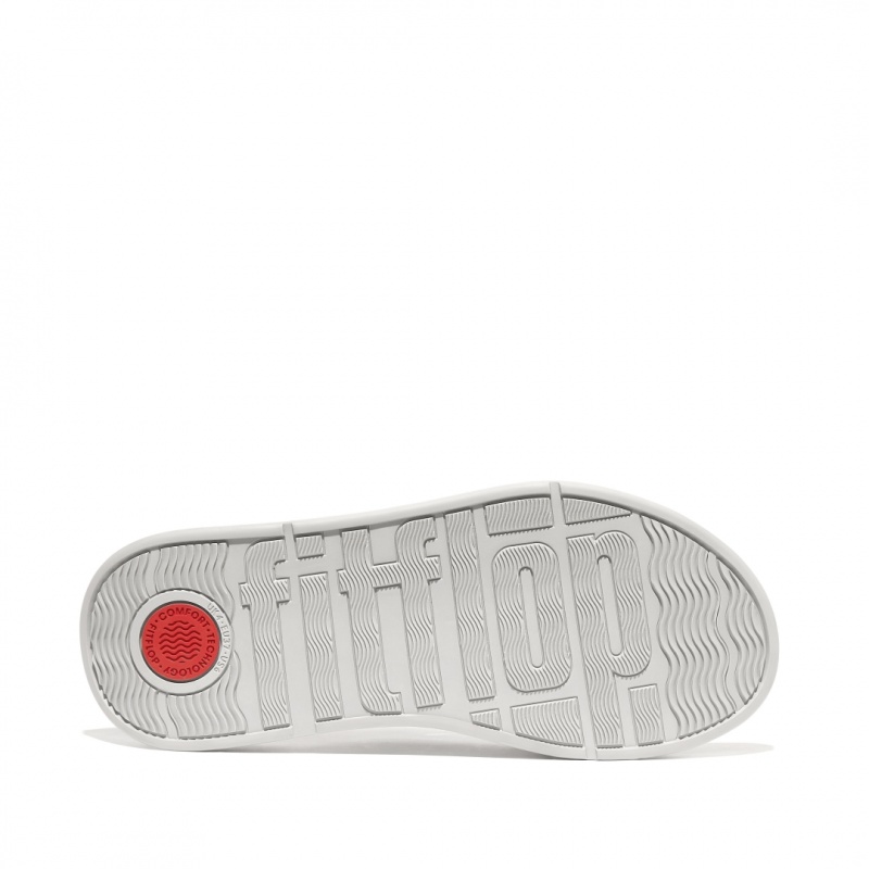 Women's Fitflop F-Mode Leather Slides Silver | ZA-41PGQYTHL