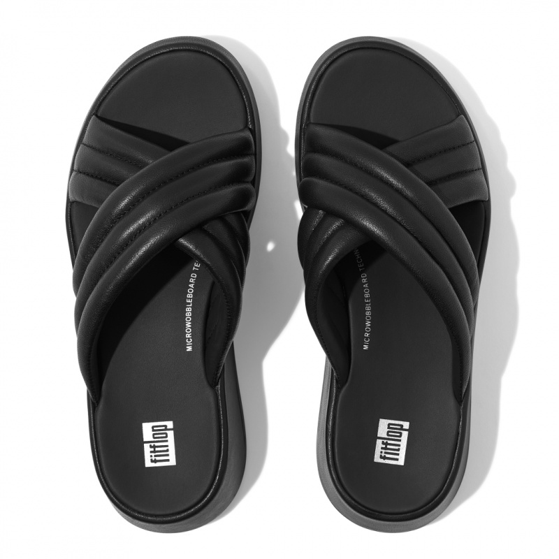 Women's Fitflop F-Mode Slides Slides Black | ZA-13EJITHSK