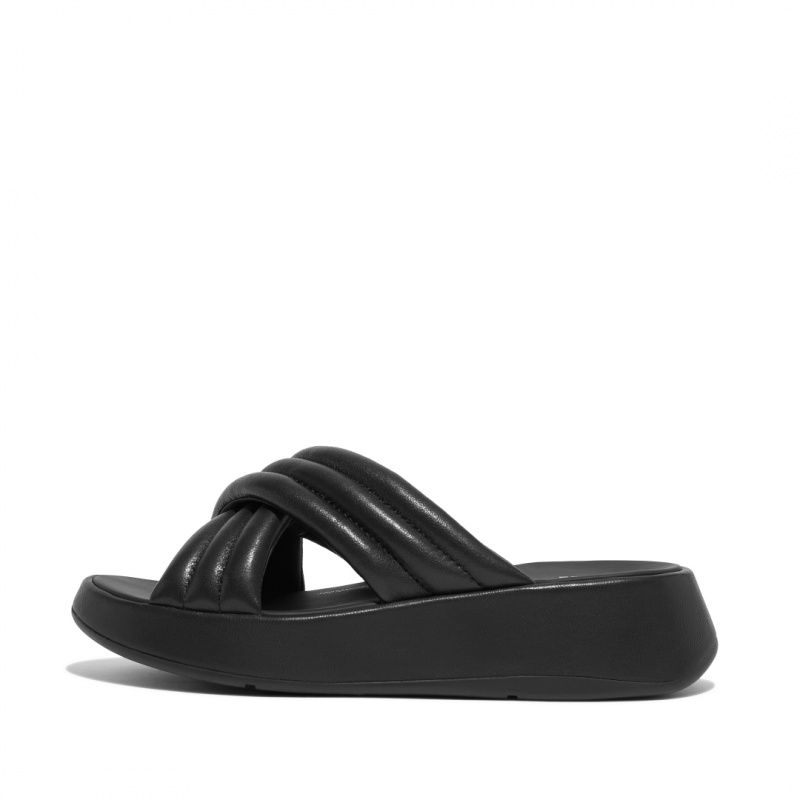 Women\'s Fitflop F-Mode Slides Slides Black | ZA-13EJITHSK