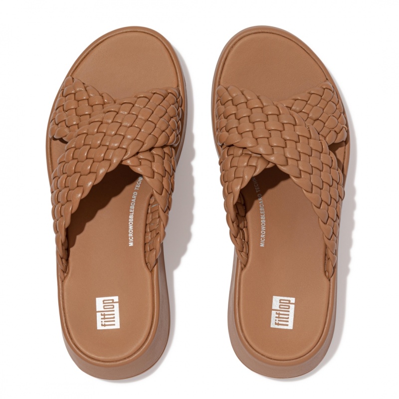 Women's Fitflop F-Mode Slides Slides Brown | ZA-30TQCWIYF