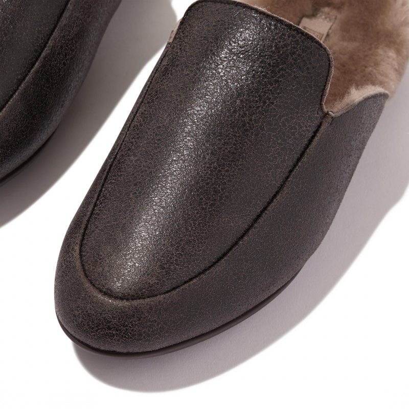 Women's Fitflop Gen-Ff Felt Polyester Mules Grey | ZA-25KIZSNFU