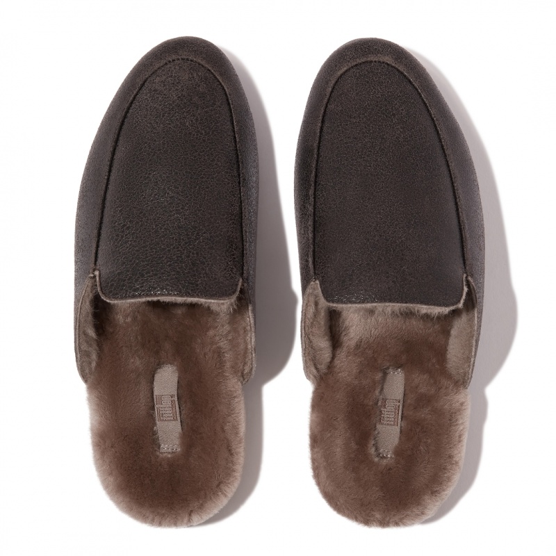 Women's Fitflop Gen-Ff Felt Polyester Mules Grey | ZA-25KIZSNFU