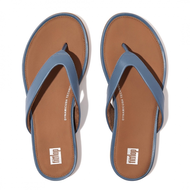 Women's Fitflop Gracie Flip Flops Blue | ZA-40DOBTGUS