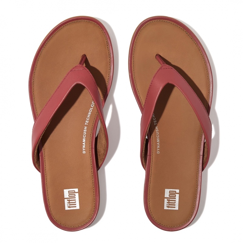 Women's Fitflop Gracie Flip Flops Red | ZA-46QUNXBAW