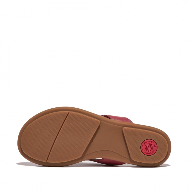 Women's Fitflop Gracie Flip Flops Red | ZA-46QUNXBAW