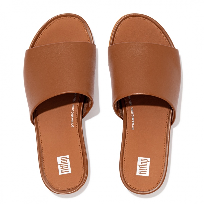 Women's Fitflop Gracie Slides Slides Brown | ZA-89NVPZRXB