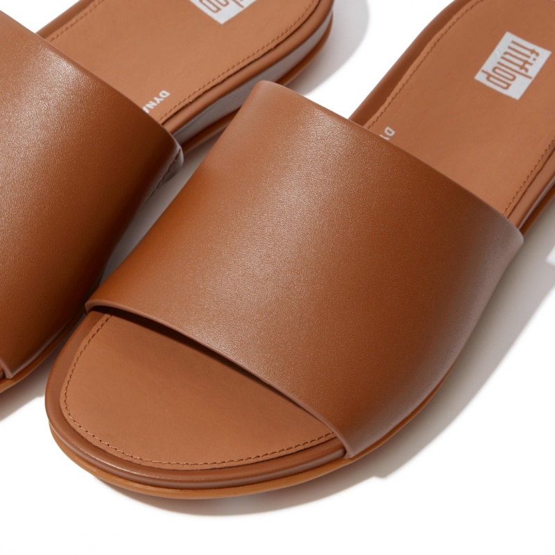 Women's Fitflop Gracie Slides Slides Brown | ZA-89NVPZRXB