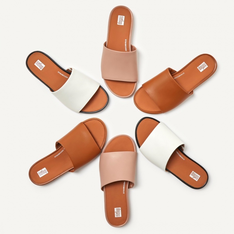 Women's Fitflop Gracie Slides Slides Brown | ZA-89NVPZRXB