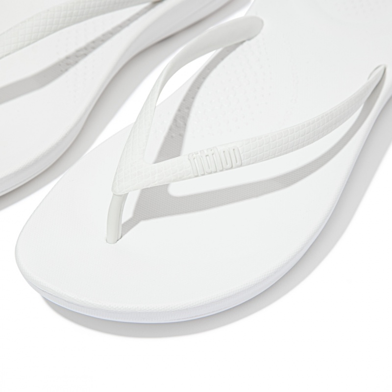 Women's Fitflop Iqushion Ergonomc Flip Flops White | ZA-68LBKWQJR