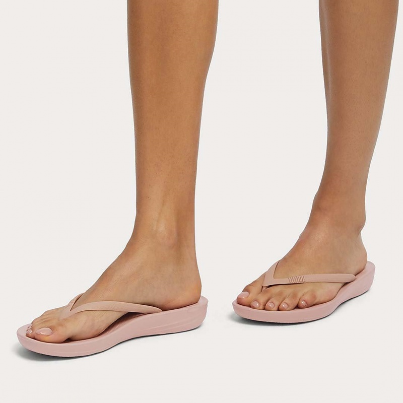 Women's Fitflop Iqushion Ergonomc Flip Flops Pink | ZA-49DZSBFTM