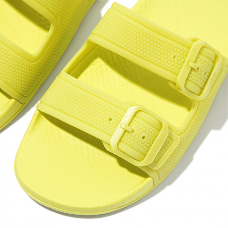 Women's Fitflop Iqushion Rubber Tpu Slides Slides Light Green | ZA-12GNPWJHT