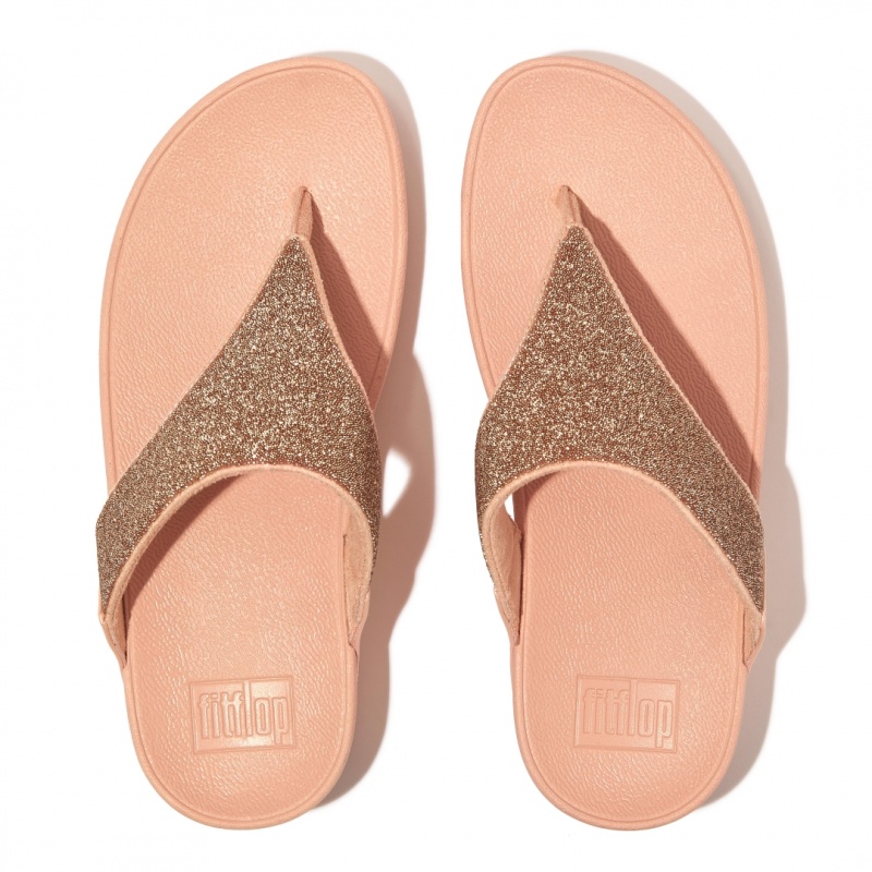 Women's Fitflop Lulu Microfibre Faux Leather (Pu) Thongs Toe-Post Sandals Pink | ZA-90LZCUWGA