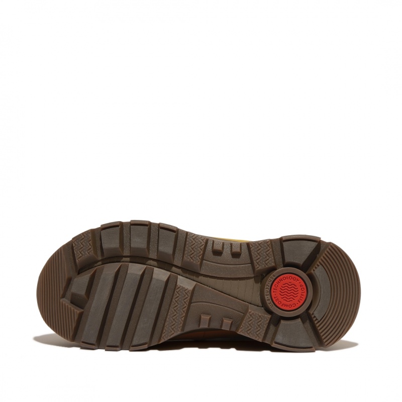 Women's Fitflop Neo-D-Hyker Nubuck Rubber Sneakers Brown | ZA-65ELTRMPB