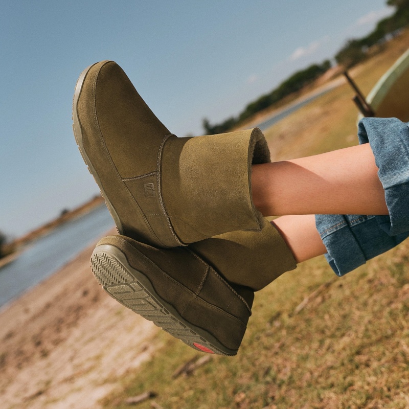 Women's Fitflop Original Mukluk Shearling Ankle Boots Brown | ZA-94ECAKQMN