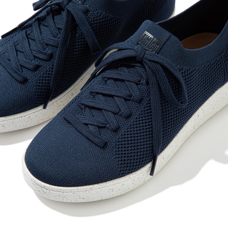 Women's Fitflop Rally E01 Multi Knit Sneakers Navy | ZA-50SLHZKDM