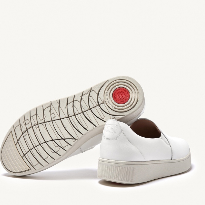 Women's Fitflop Rally Slip On Skate Sneakers White | ZA-94ENWDHUV