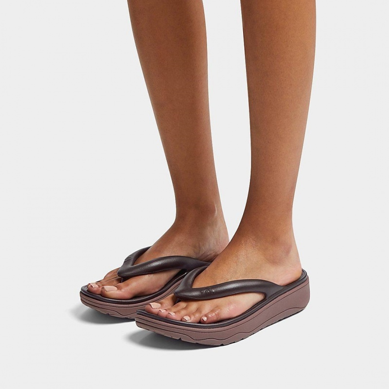 Women's Fitflop Relieff Eva Tpu Thongs Toe-Post Sandals Brown | ZA-97NPYKAMV