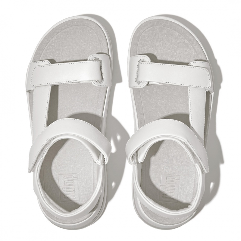 Women's Fitflop Surff Back Strap Sandals White | ZA-73AXSGCMB