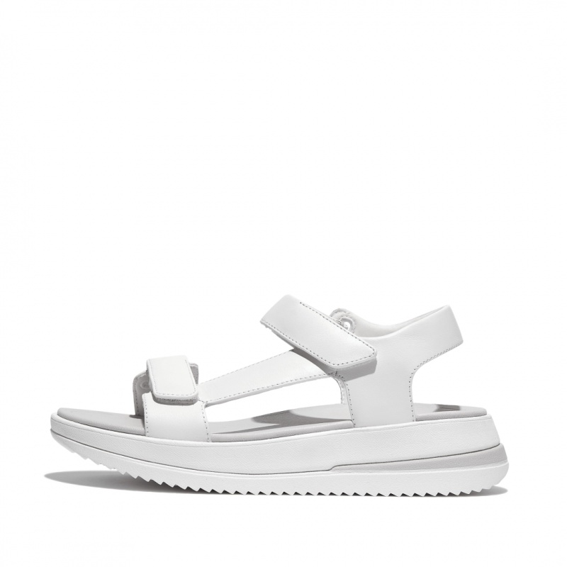 Women\'s Fitflop Surff Back Strap Sandals White | ZA-73AXSGCMB