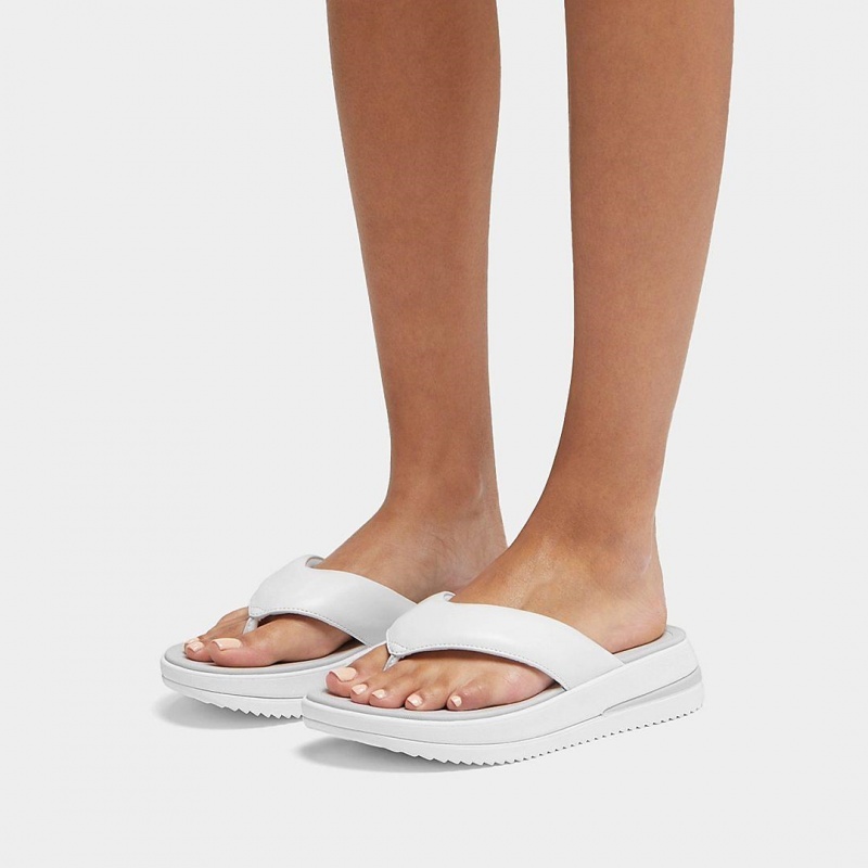 Women's Fitflop Surff Toe Thongs Thongs White | ZA-10YRUOTZD