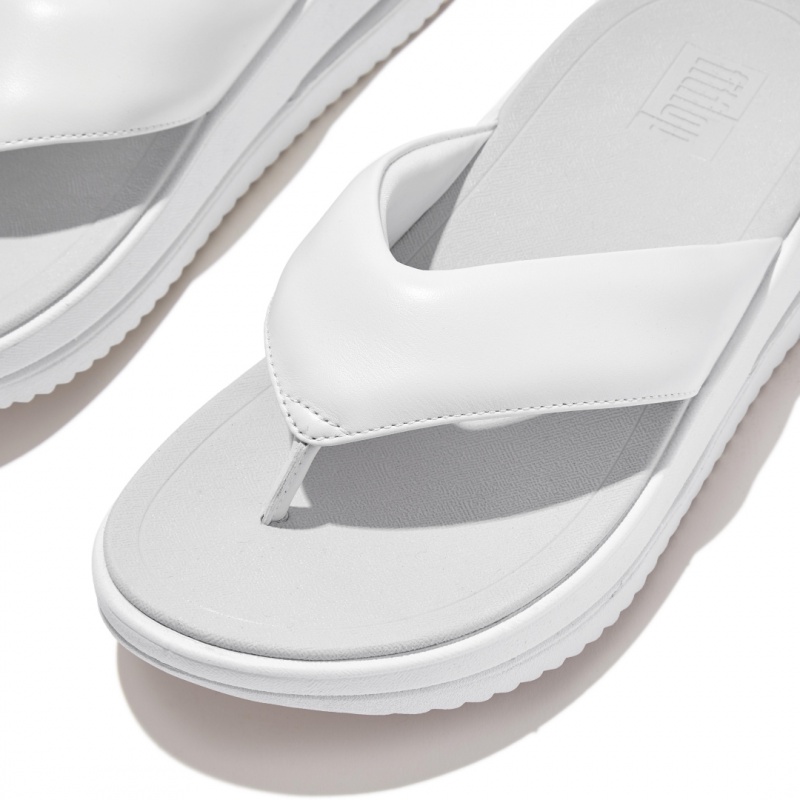 Women's Fitflop Surff Toe Thongs Thongs White | ZA-10YRUOTZD