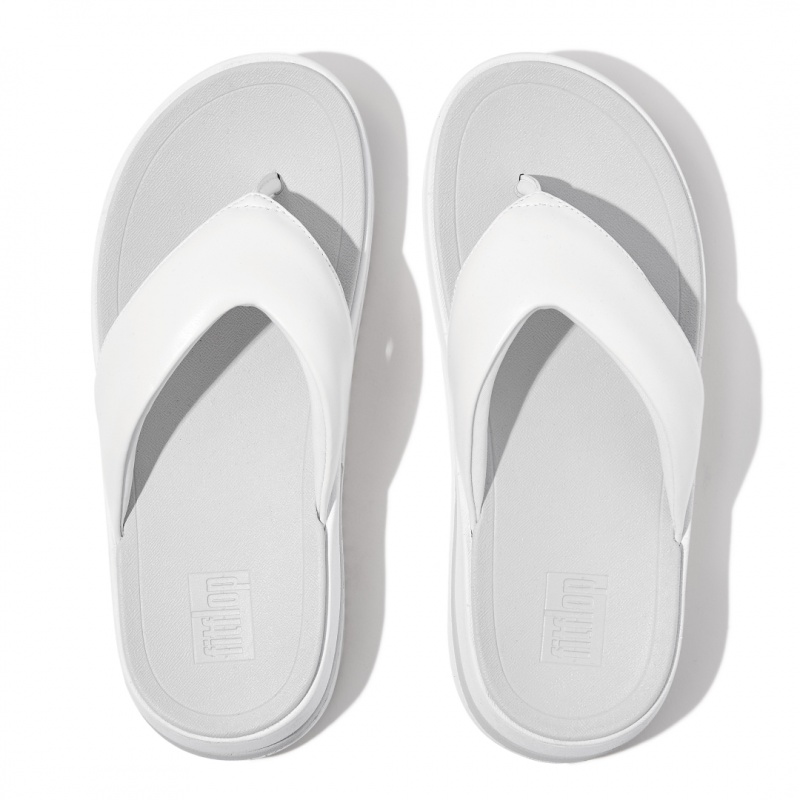 Women's Fitflop Surff Toe Thongs Thongs White | ZA-10YRUOTZD