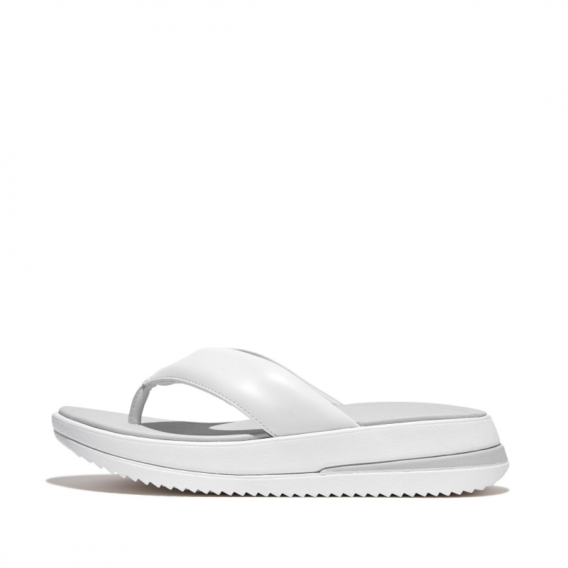 Women\'s Fitflop Surff Toe Thongs Thongs White | ZA-10YRUOTZD