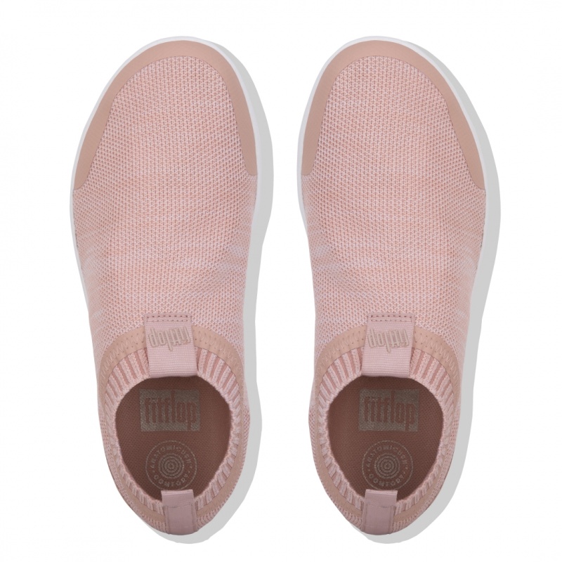 Women's Fitflop Uberknit Nylon Mix Knit Tpu Rubber Sneakers Pink | ZA-83VUDMTGA