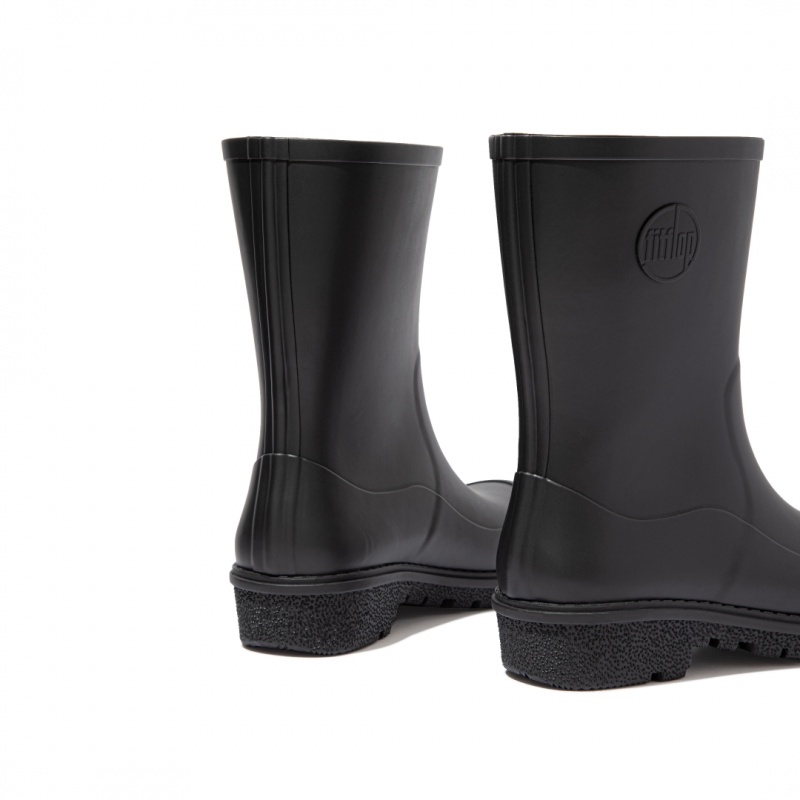 Women's Fitflop Wonderwelly Rain Boots Black | ZA-42ITUVXHS