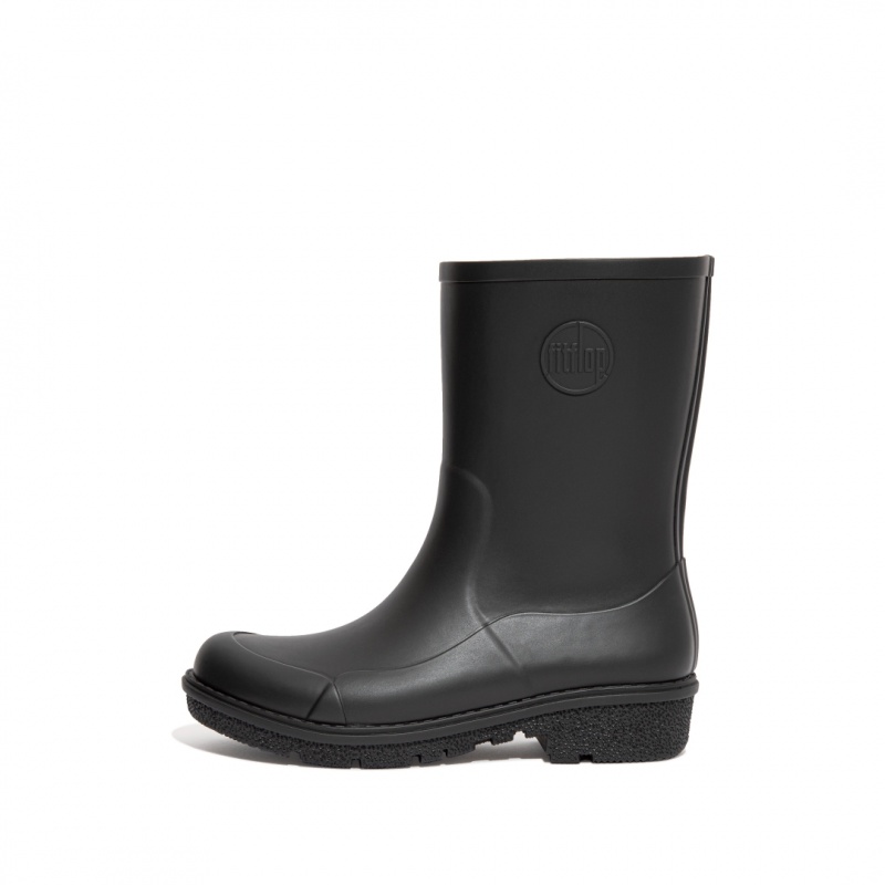 Women\'s Fitflop Wonderwelly Rain Boots Black | ZA-42ITUVXHS