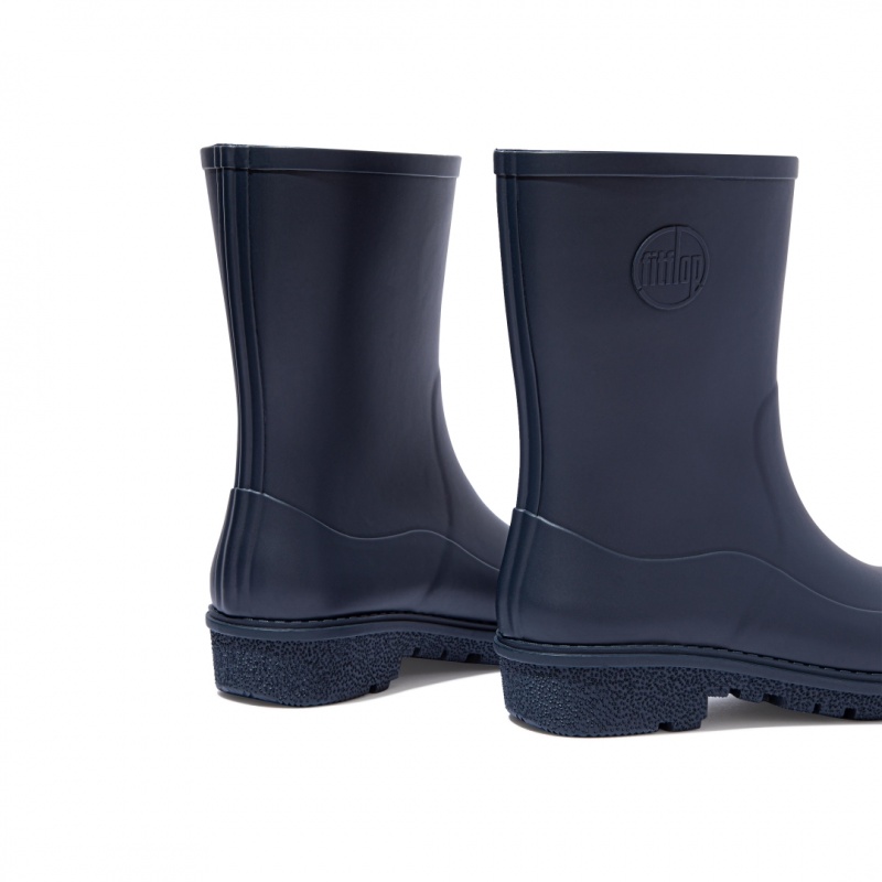 Women's Fitflop Wonderwelly Rain Boots Navy | ZA-40PMFVSJW